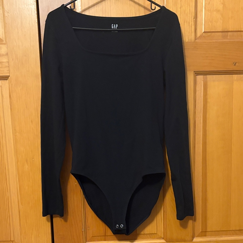 GAP Black Long Sleeve Bodysuit